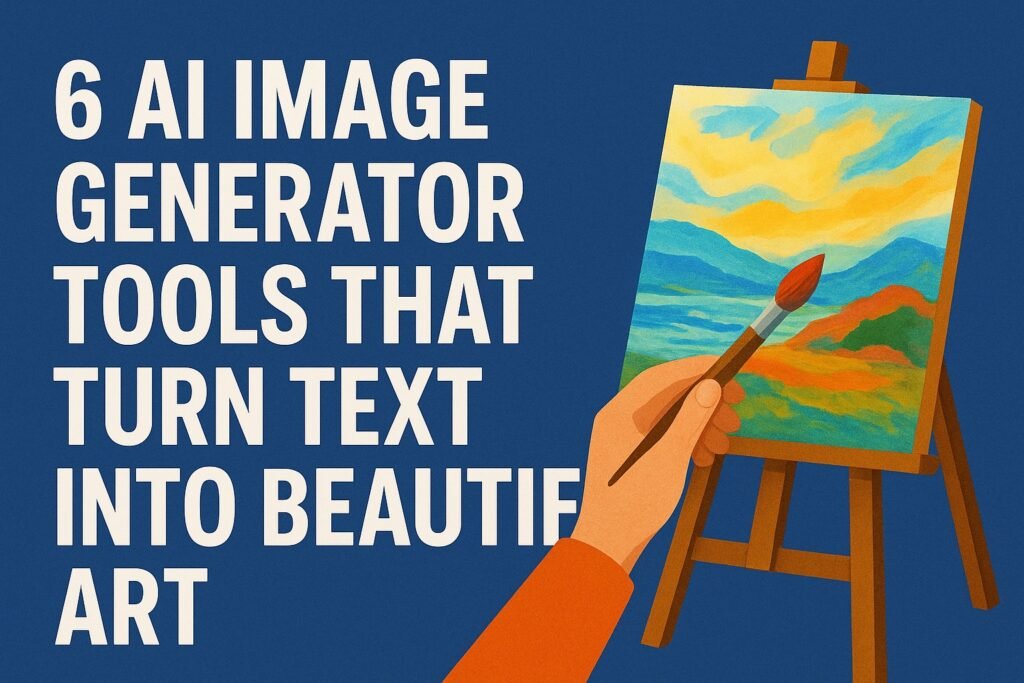 6 AI Image Generator Tools That Turn Text into Beautiful Art